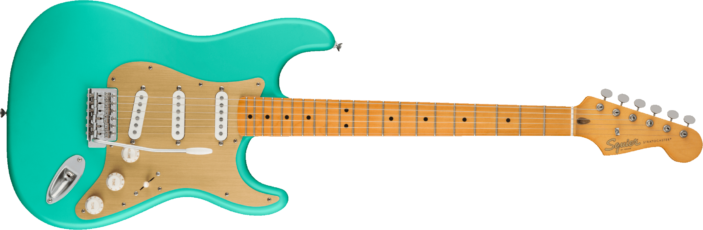 Squier Strat 40th Anniversary Vintage Edition Mn - Satin Seafoam Green - E-Gitarre in Str-Form - Main picture