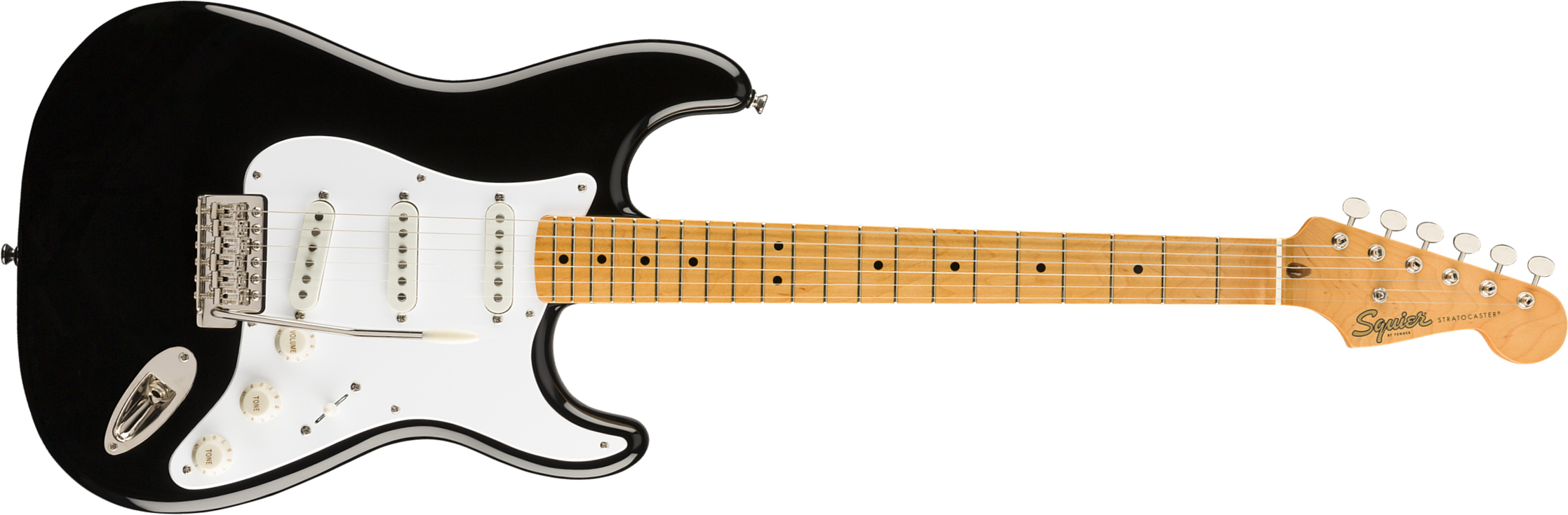 Squier Strat '50s Classic Vibe 2019 Mn 2019 - Black - E-Gitarre in Str-Form - Main picture