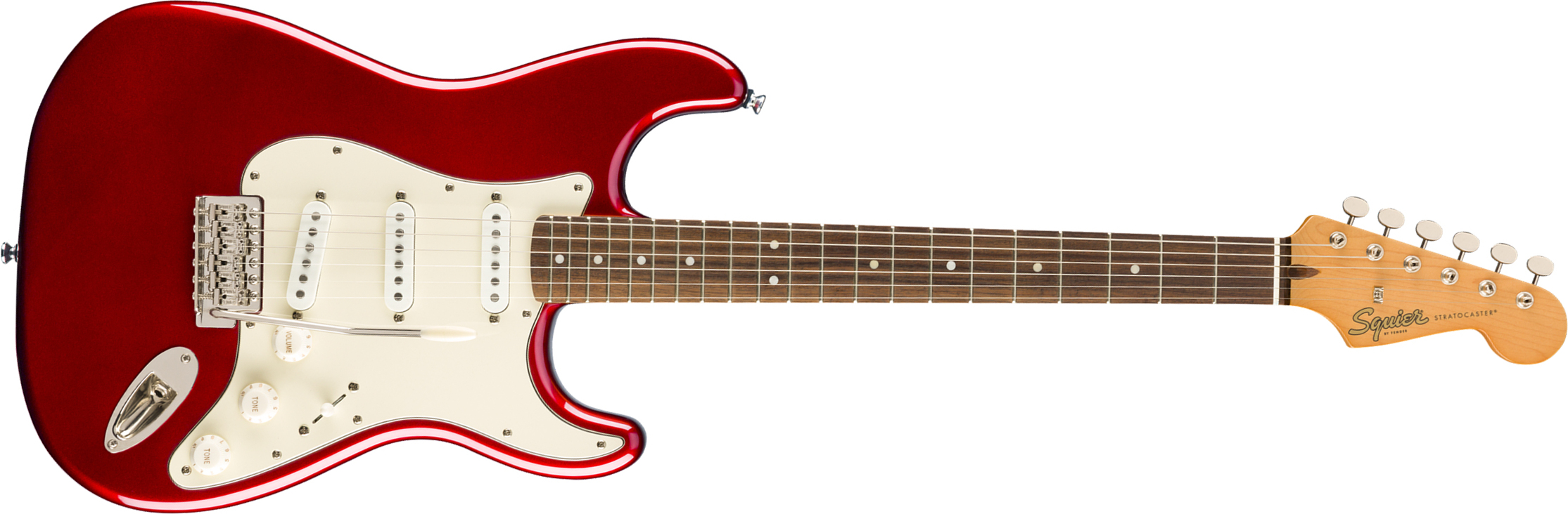 Squier Strat '60s Classic Vibe 2019 Lau 2019 - Candy Apple Red - E-Gitarre in Str-Form - Main picture