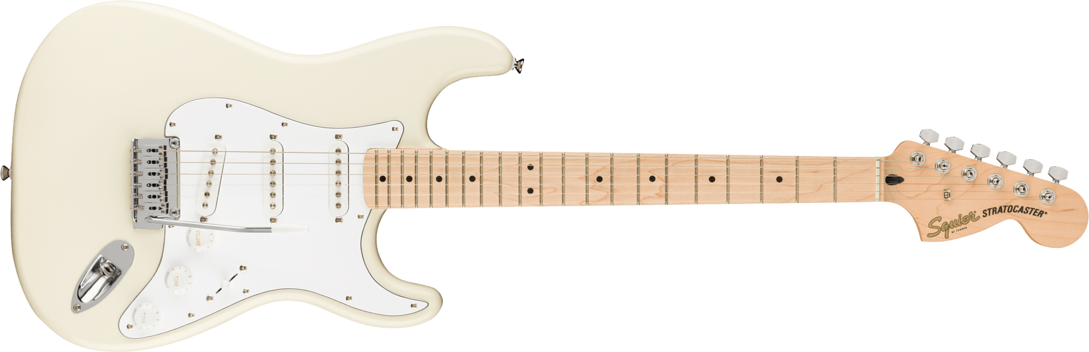 Squier Strat Affinity 2021 Sss Trem Mn - Olympic White - E-Gitarre in Str-Form - Main picture