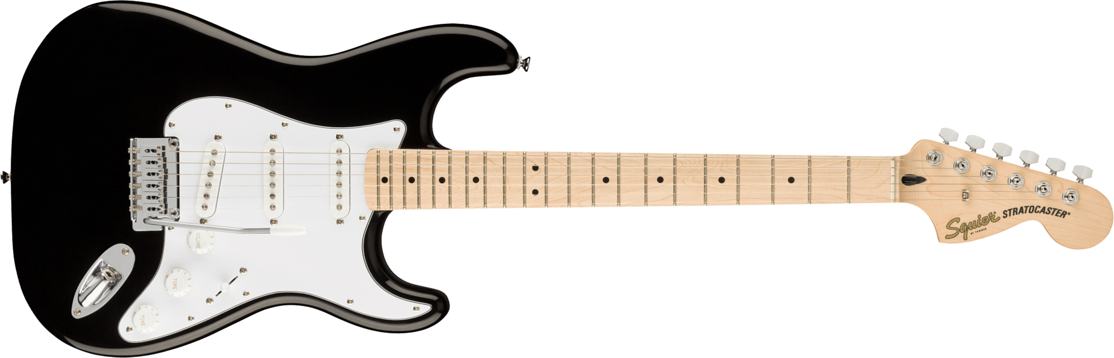 Squier Strat Affinity 2021 Sss Trem Mn - Black - E-Gitarre in Str-Form - Main picture