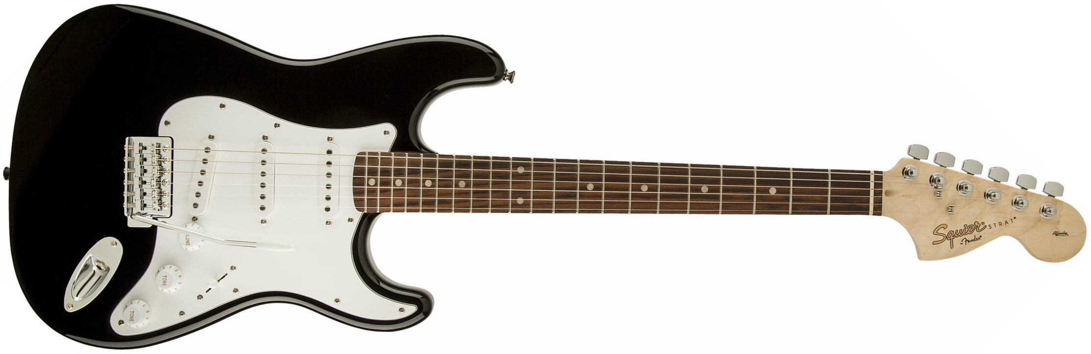Squier Strat Affinity Series 3s Lau - Black - E-Gitarre in Str-Form - Main picture