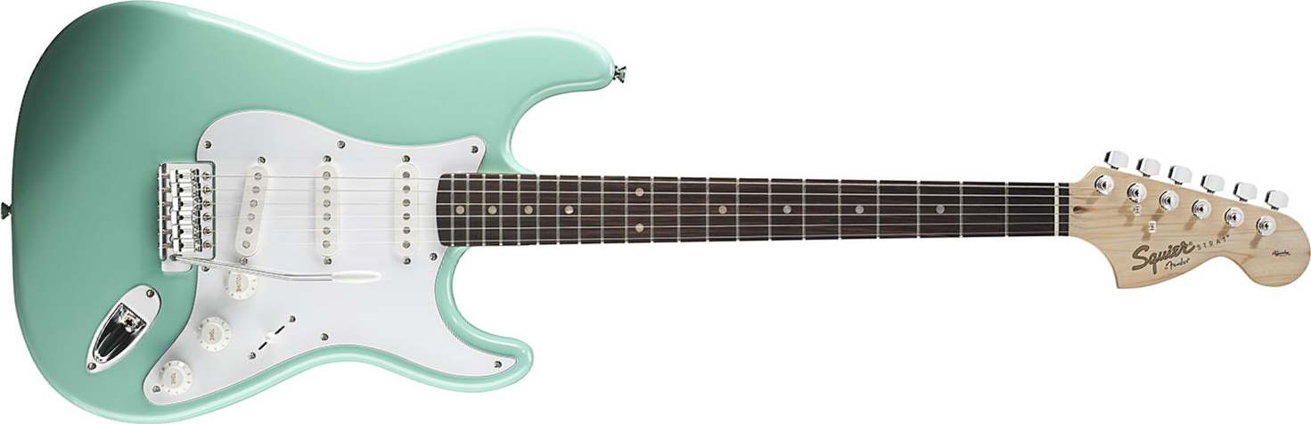 Squier Strat Affinity Series 3s Lau - Surf Green - E-Gitarre in Str-Form - Main picture