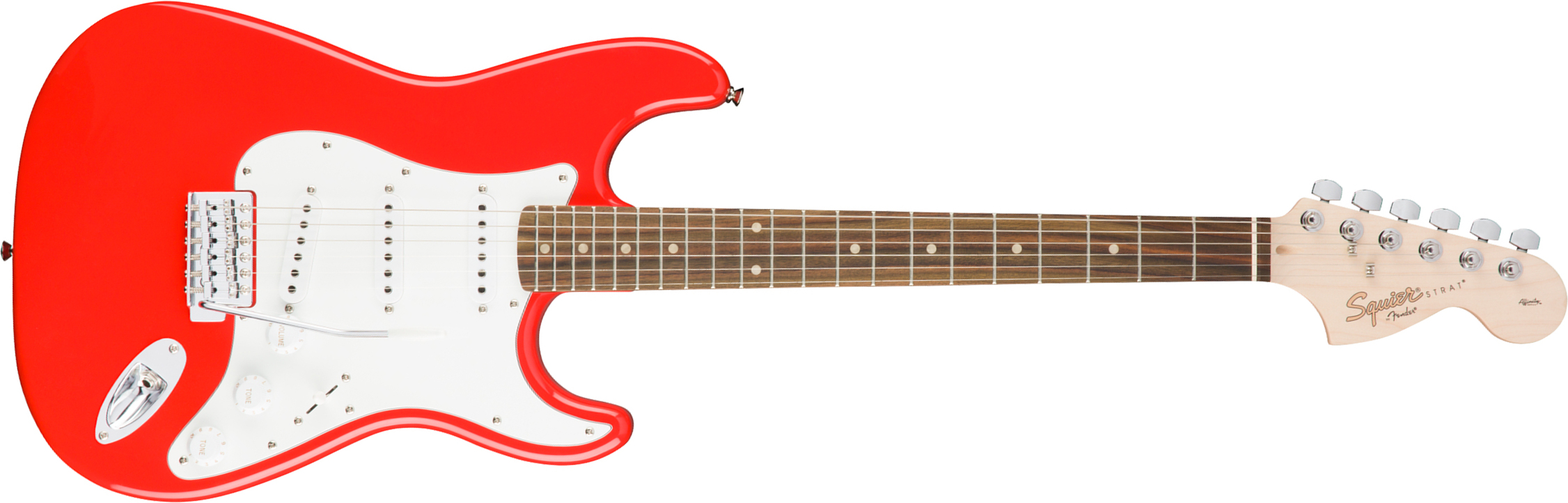 Squier Strat Affinity Sss Trem Lau - Race Red - E-Gitarre in Str-Form - Main picture