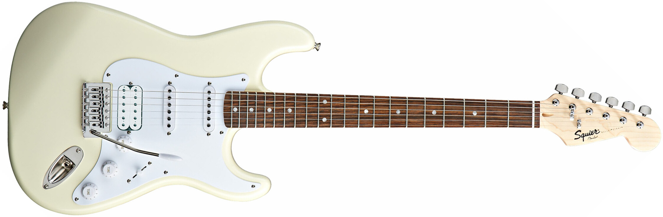 Squier Strat Bullet Hss Lau 2019 - Arctic White - E-Gitarre in Str-Form - Main picture