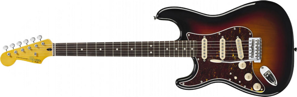 Squier Strat Classic Vibe '60s Lh Gaucher Rw - 3-color Sunburst - E-Gitarre für Linkshänder - Main picture