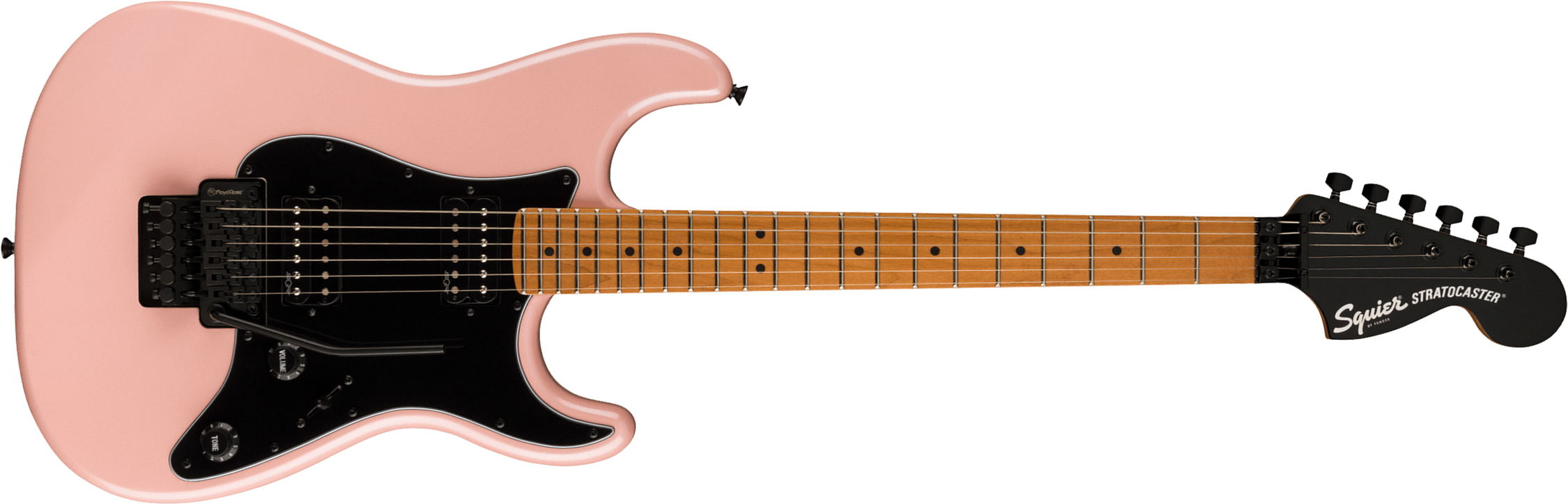 Squier Strat Contemporary Hh Fr Mn - Shell Pink Pearl - E-Gitarre in Str-Form - Main picture