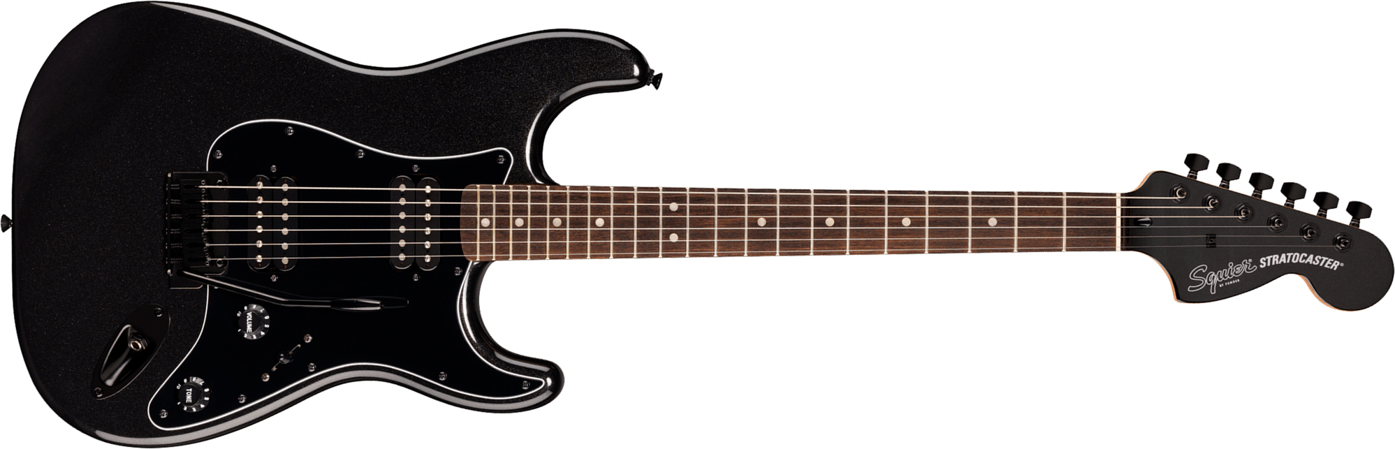 Squier Strat Hh Affinity 2h  Trem Lau - Metallic Black - E-Gitarre in Str-Form - Main picture