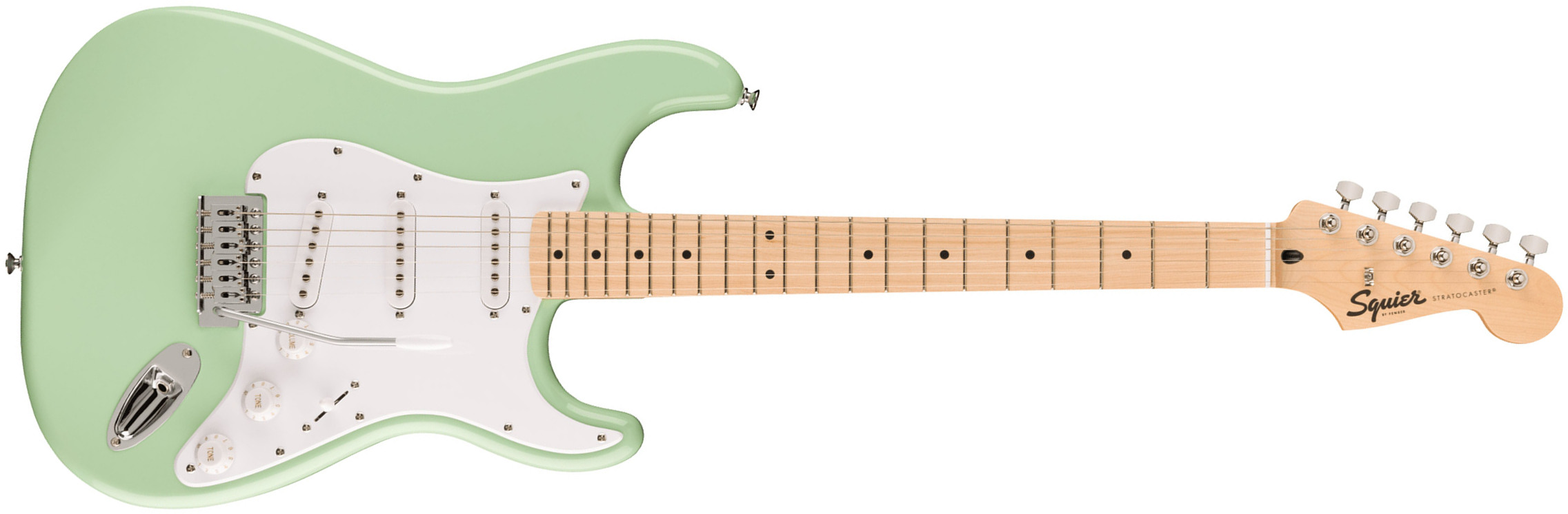 Squier Strat Sonic 3s Trem Mn - Surf Green - E-Gitarre in Str-Form - Main picture