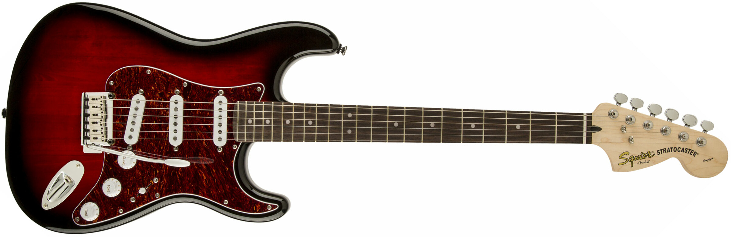Squier Strat Standard Sss Lau - Antique Burst - E-Gitarre in Str-Form - Main picture