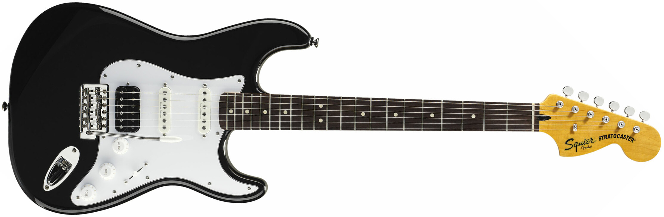 Squier Strat Vintage Modified Hss Lau - Black - E-Gitarre in Str-Form - Main picture