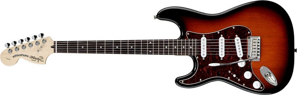 Squier Stratocaster Standard Left-handed (rw) - Antique Burst - E-Gitarre für Linkshänder - Main picture