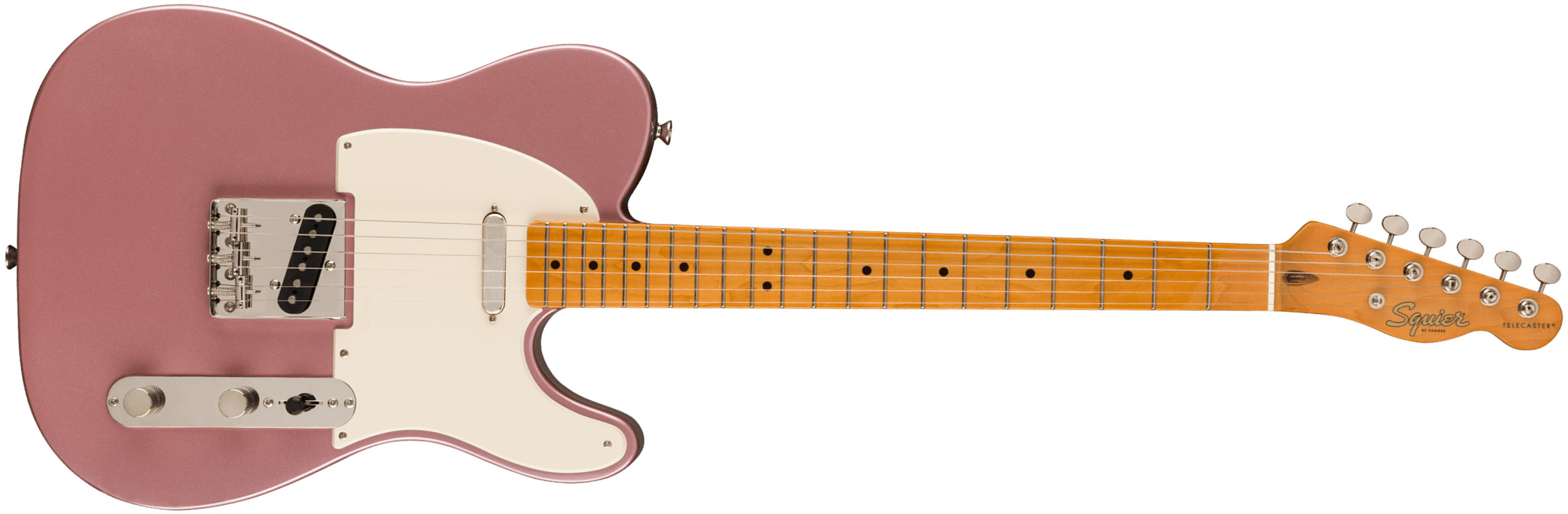 Squier Tele '50s Parchment Pickguard Classic Vibe Fsr 2s Ht Mn - Burgundy Mist - E-Gitarre in Teleform - Main picture