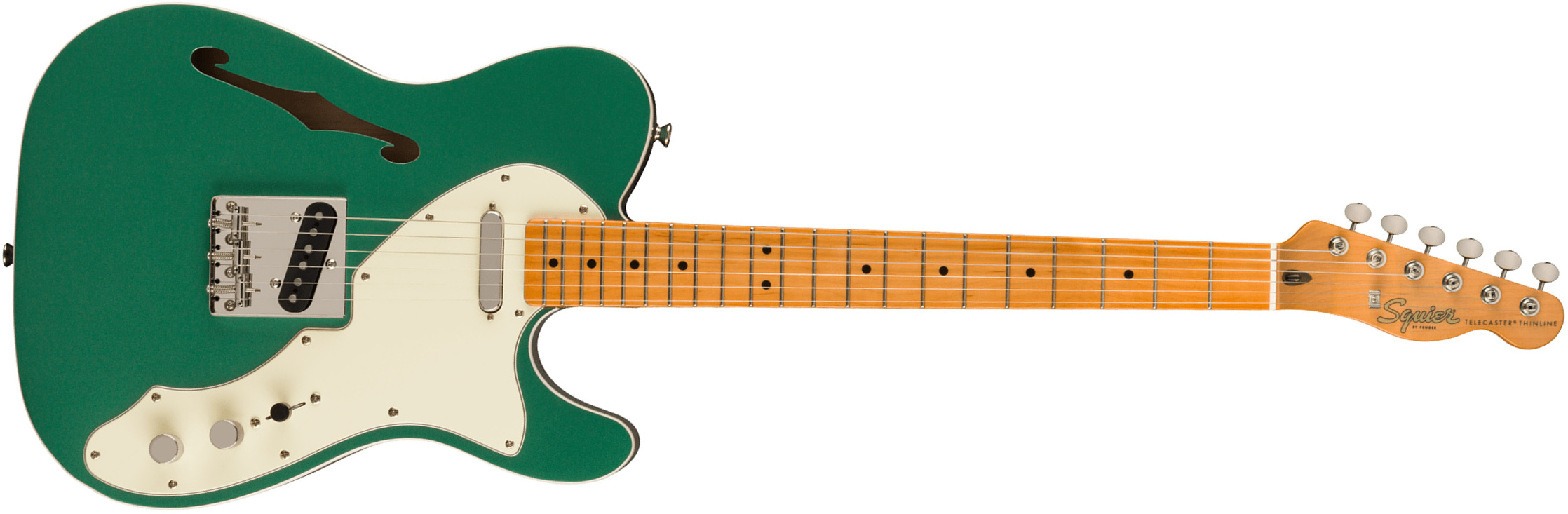 Squier Tele '60s Thinline Parchment Pickguard Classic Vibe Fsr 2s Ht Mn - Sherwood Green - E-Gitarre in Teleform - Main picture