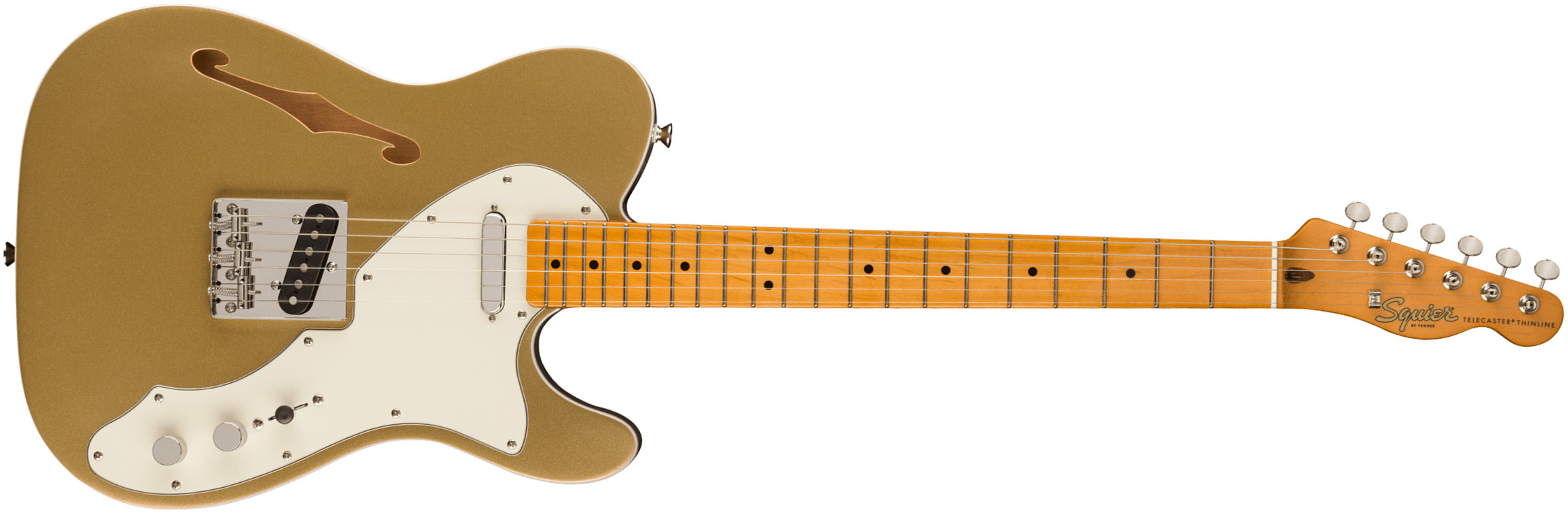Squier Tele '60s Thinline Parchment Pickguard Classic Vibe Fsr 2s Ht Mn - Aztec Gold - E-Gitarre in Teleform - Main picture
