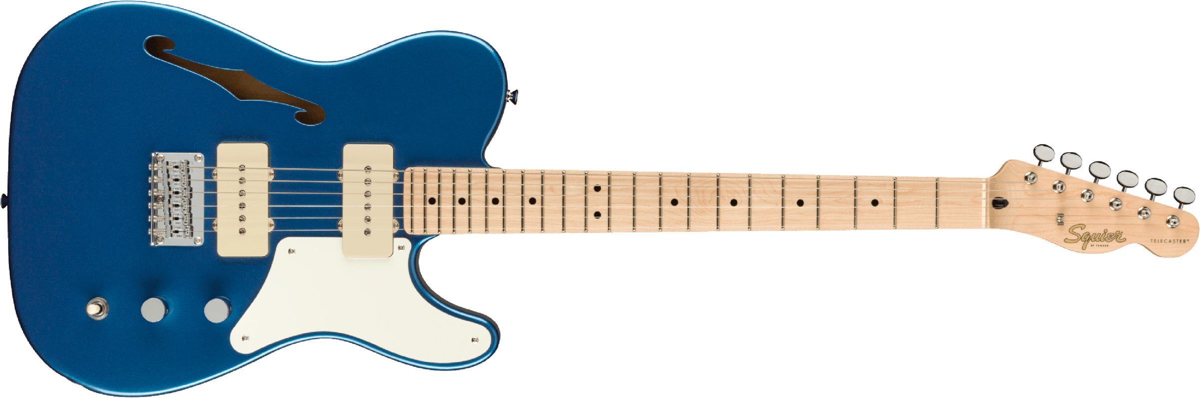 Squier Tele Cabronita Thinline Paranormal Ss Ht Mn - Lake Placid Blue - E-Gitarre in Teleform - Main picture