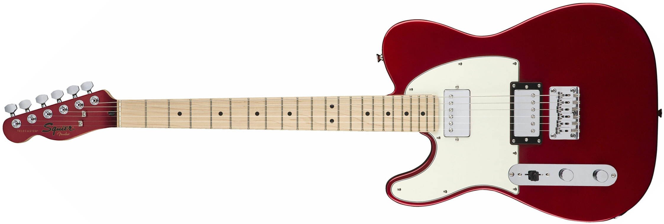 Squier Tele Contemporary Hh Lh Gaucher Mn - Dark Metallic Red - E-Gitarre für Linkshänder - Main picture