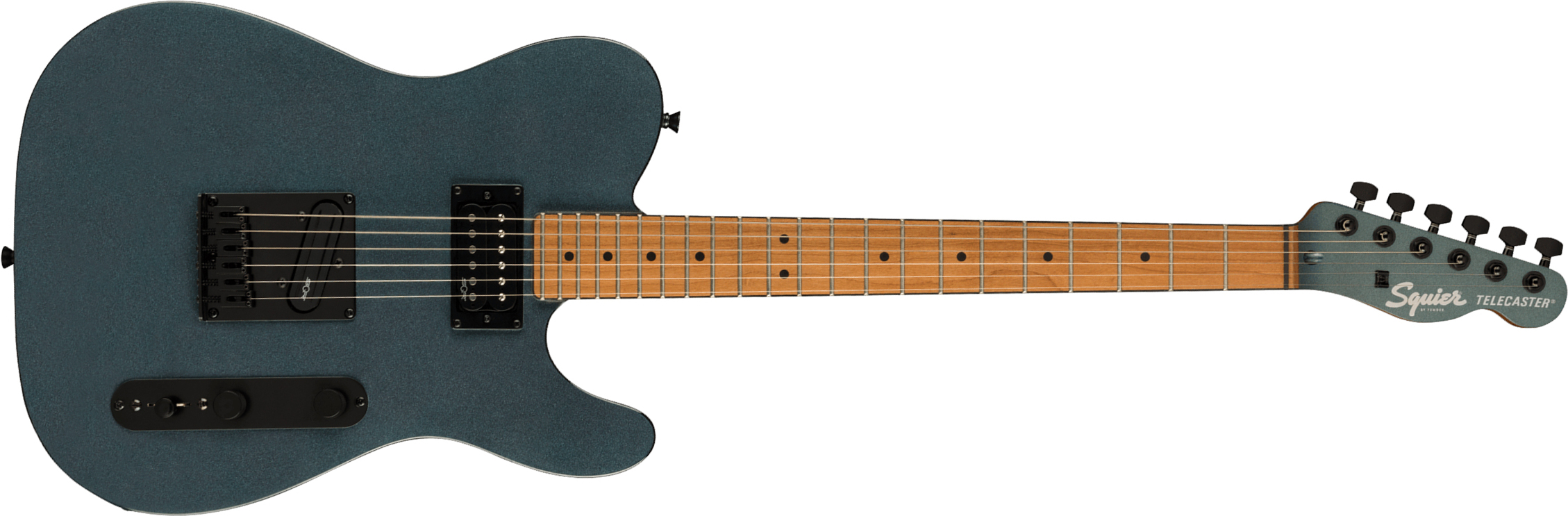 Squier Tele Contemporary Rh Hh Ht Mn - Gunmetal Metallic - E-Gitarre in Teleform - Main picture