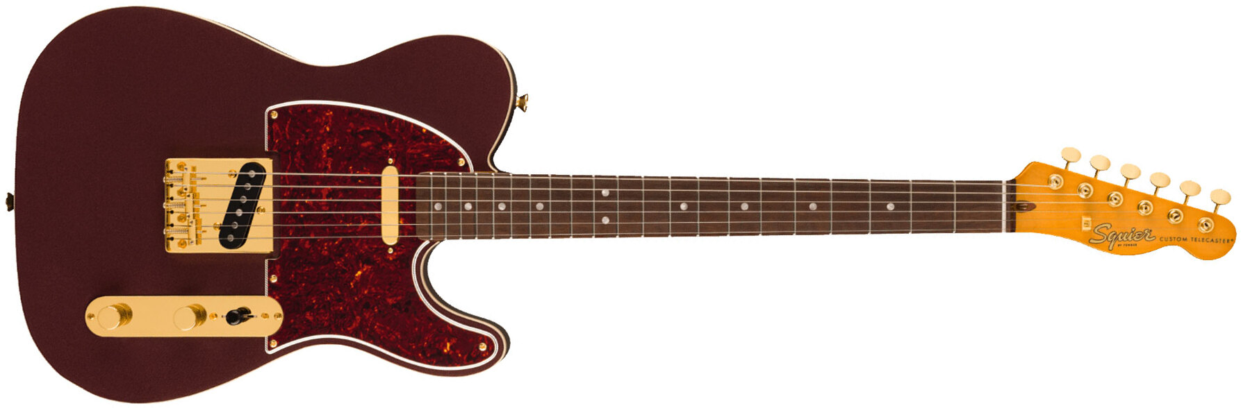 Squier Tele Custom 60s Classic Vibe Fsr Ltd 2s Ht Lau - Oxblood - E-Gitarre in Teleform - Main picture