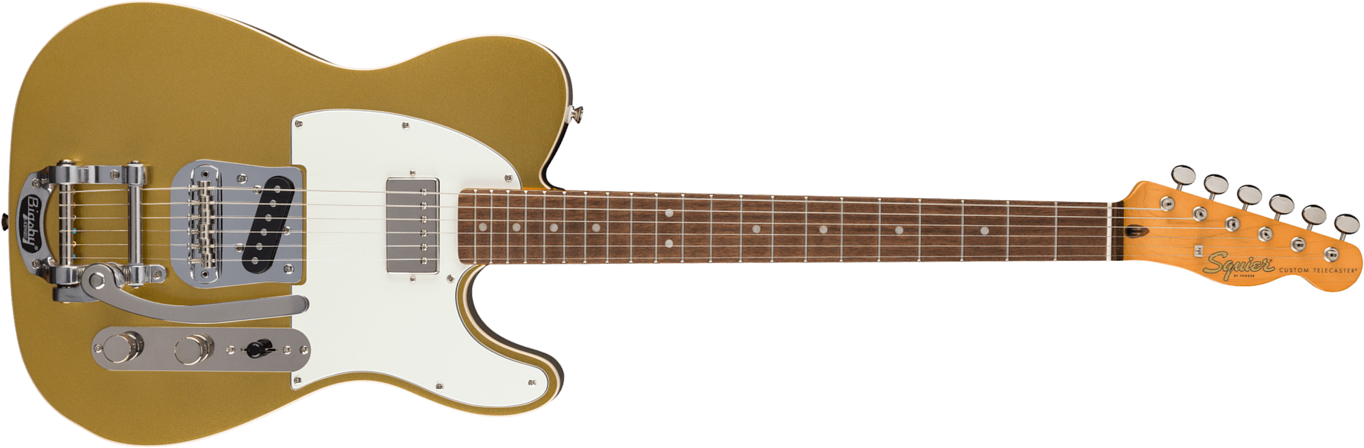Squier Tele Custom Bigsby Classic Vibe Sh Trem Lau - Aztec Gold - E-Gitarre in Teleform - Main picture