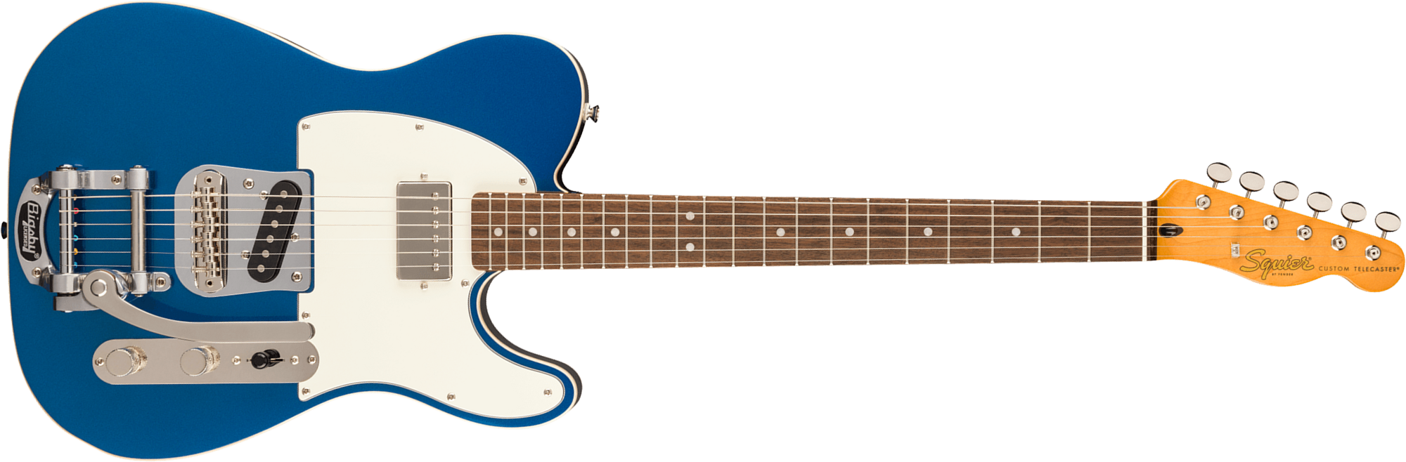 Squier Tele Custom Bigsby Classic Vibe Sh Trem Lau - Lake Placid Blue - E-Gitarre in Teleform - Main picture