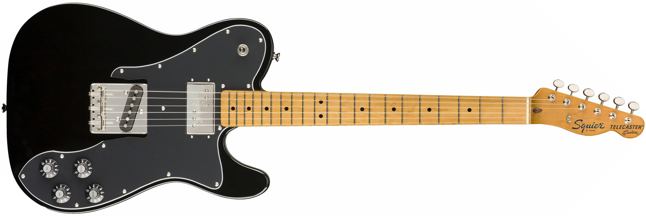 Squier Tele Custom  Classic Vibe 70s 2019 Sh Mn - Black - E-Gitarre in Teleform - Main picture