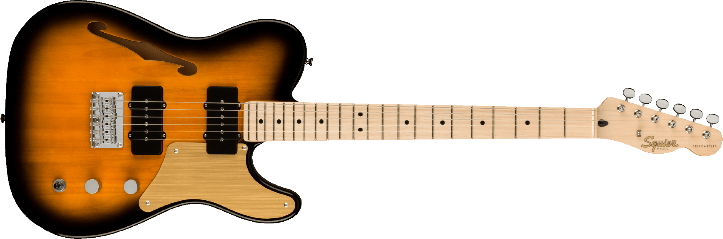 Squier Tele Thinline Cabronita Paranormal Ss Ht Mn - 2 Tone Sunburst - E-Gitarre in Teleform - Main picture