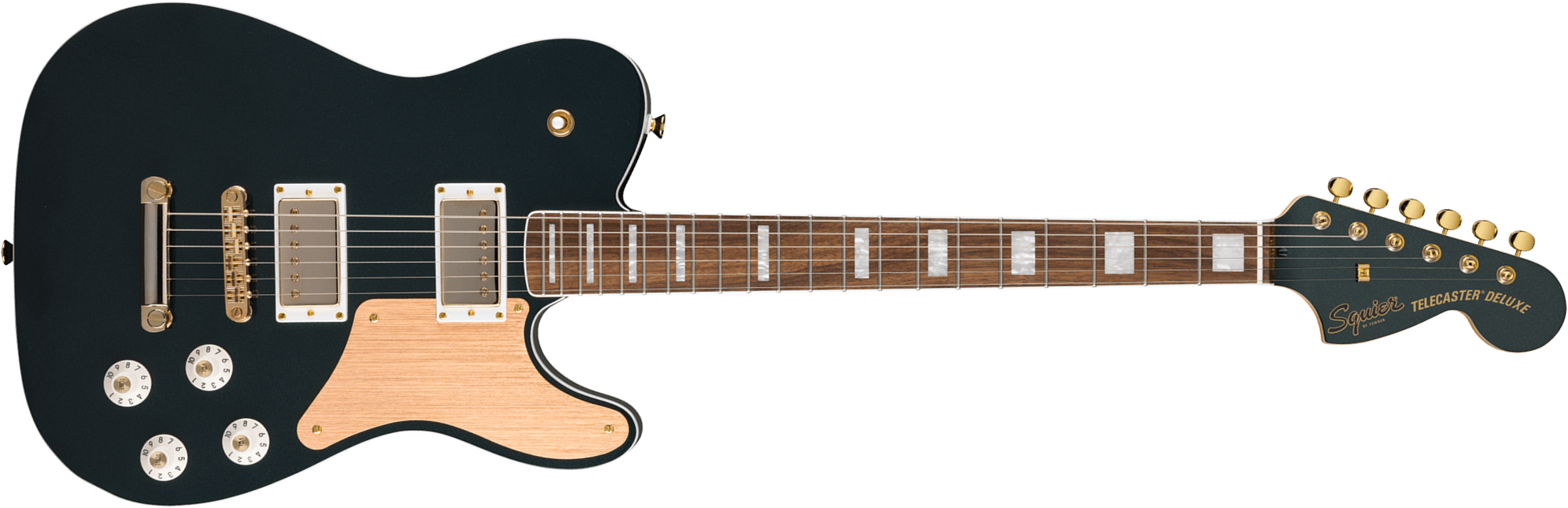 Squier Tele Troublemaker Deluxe Paranormal Ltd Ind 2h Ht Lau - Cadillac Green - E-Gitarre in Teleform - Main picture