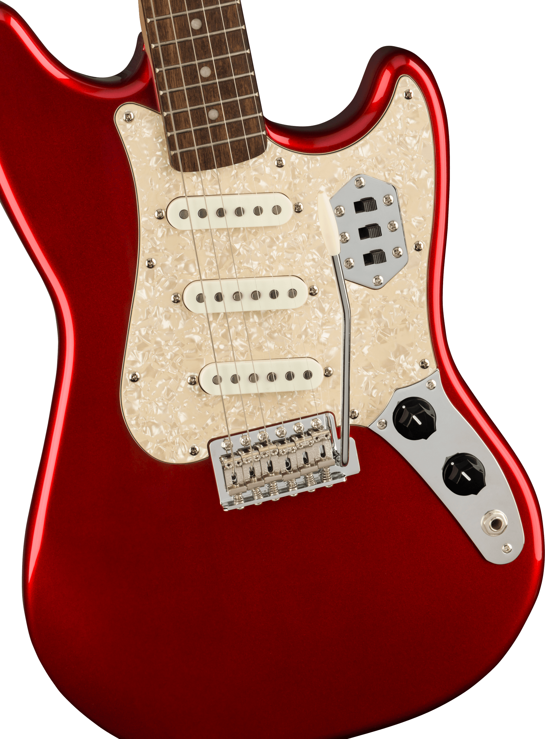 Squier Cyclone Paranormal 3s Trem Lau - Candy Apple Red - Retro-Rock-E-Gitarre - Variation 2