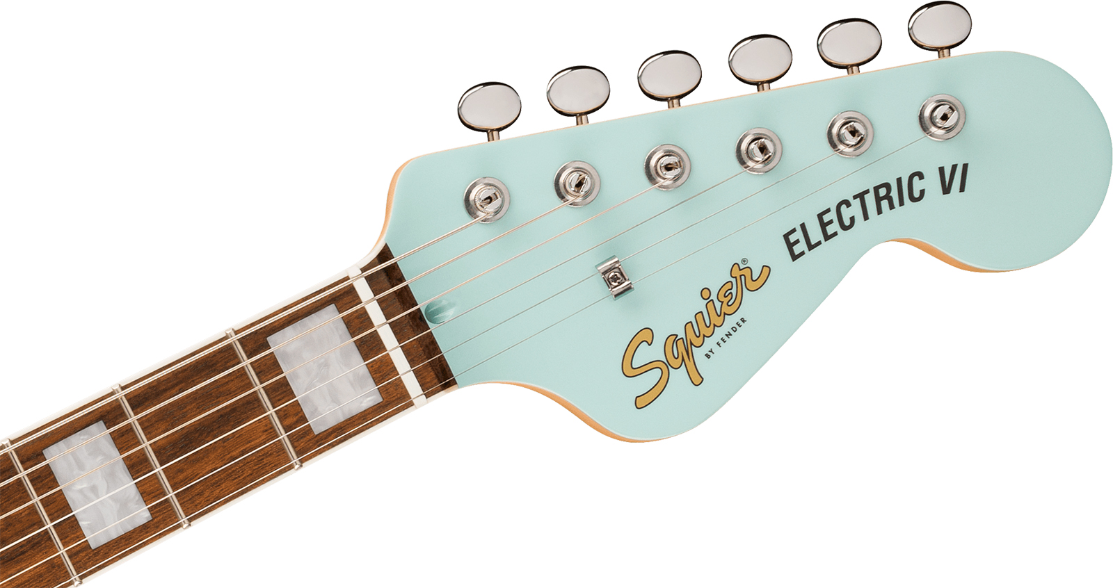 Squier Electric Vi Paranormal Shsc 2s Trem Lau - Daphne Blue - Retro-Rock-E-Gitarre - Variation 2