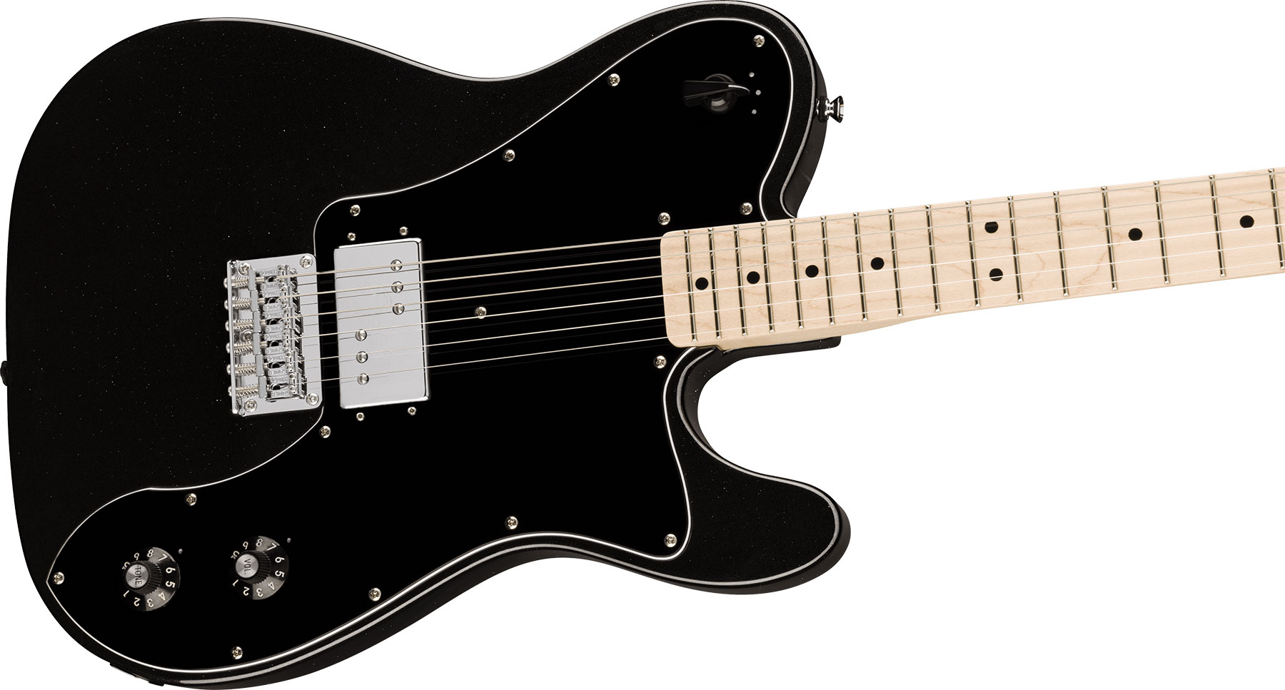 Squier Esquire Deluxe Paranormal 1h Ht Mn - Metallic Black - E-Gitarre in Str-Form - Variation 2