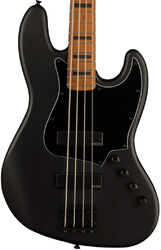 Solidbody e-bass Squier FSR Contemporary Active Jazz Bass HH Black Pickguard - Flat black