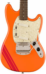 E-gitarre in str-form Squier FSR Classic Vibe '60s Competition Mustang Ltd (LAU) - Capri orange w/ dakota red stripes