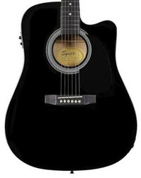 Folk-gitarre Squier SA-105CE - Black