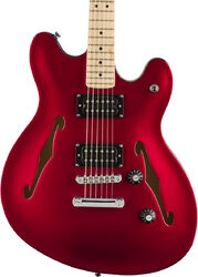 Semi-hollow e-gitarre Squier Affinity Series Starcaster - Candy apple red