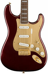 E-gitarre in str-form Squier 40th Anniversary Stratocaster Gold Edition - Ruby red metallic