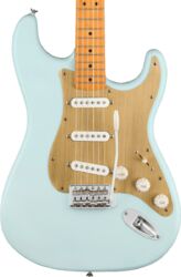 E-gitarre in str-form Squier 40th Anniversary Stratocaster Vintage Edition - Satin sonic blue