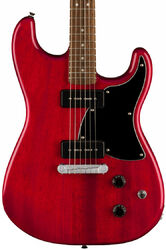 E-gitarre in str-form Squier Paranormal Strat-O-Sonic - Crimson red transparent