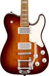 E-gitarre in teleform Squier Paranormal Troublemaker Telecaster Deluxe Bigsby - honey sunburst