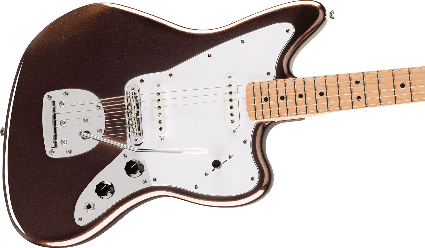 Squier Jaguar Affinity 2s Trem Lau - Mystic Metallic Brown - Retro-Rock-E-Gitarre - Variation 2