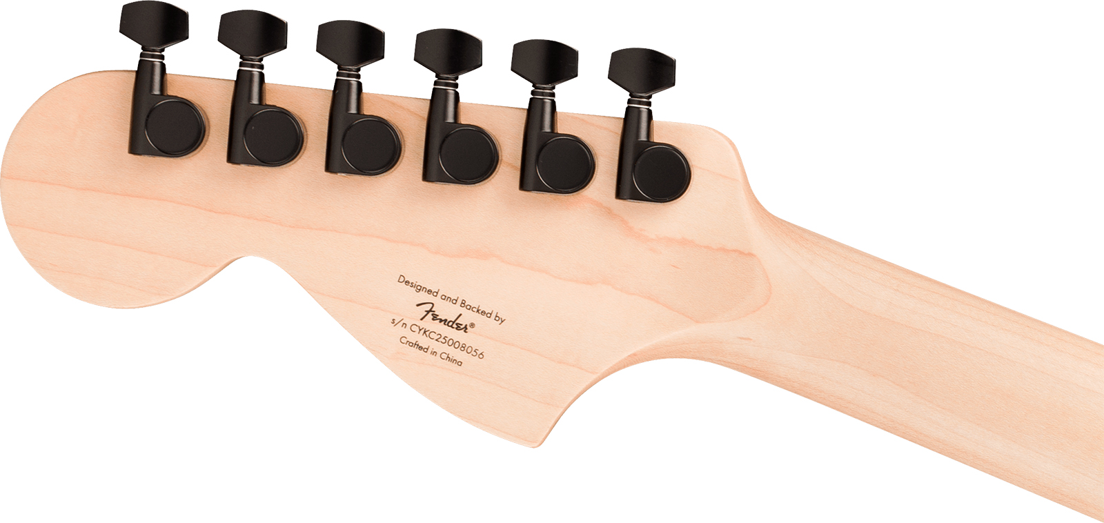 Squier Jaguar Affinity Fsr Shsc 2s Trem Lau - Metallic Black - Retro-Rock-E-Gitarre - Variation 4