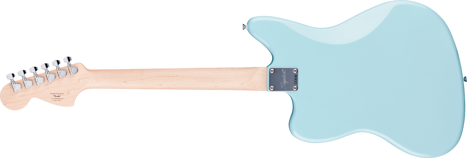 Squier Jaguar Affinity Fsr Shsc 2s Trem Mn - Daphne Blue - Retro-Rock-E-Gitarre - Variation 2