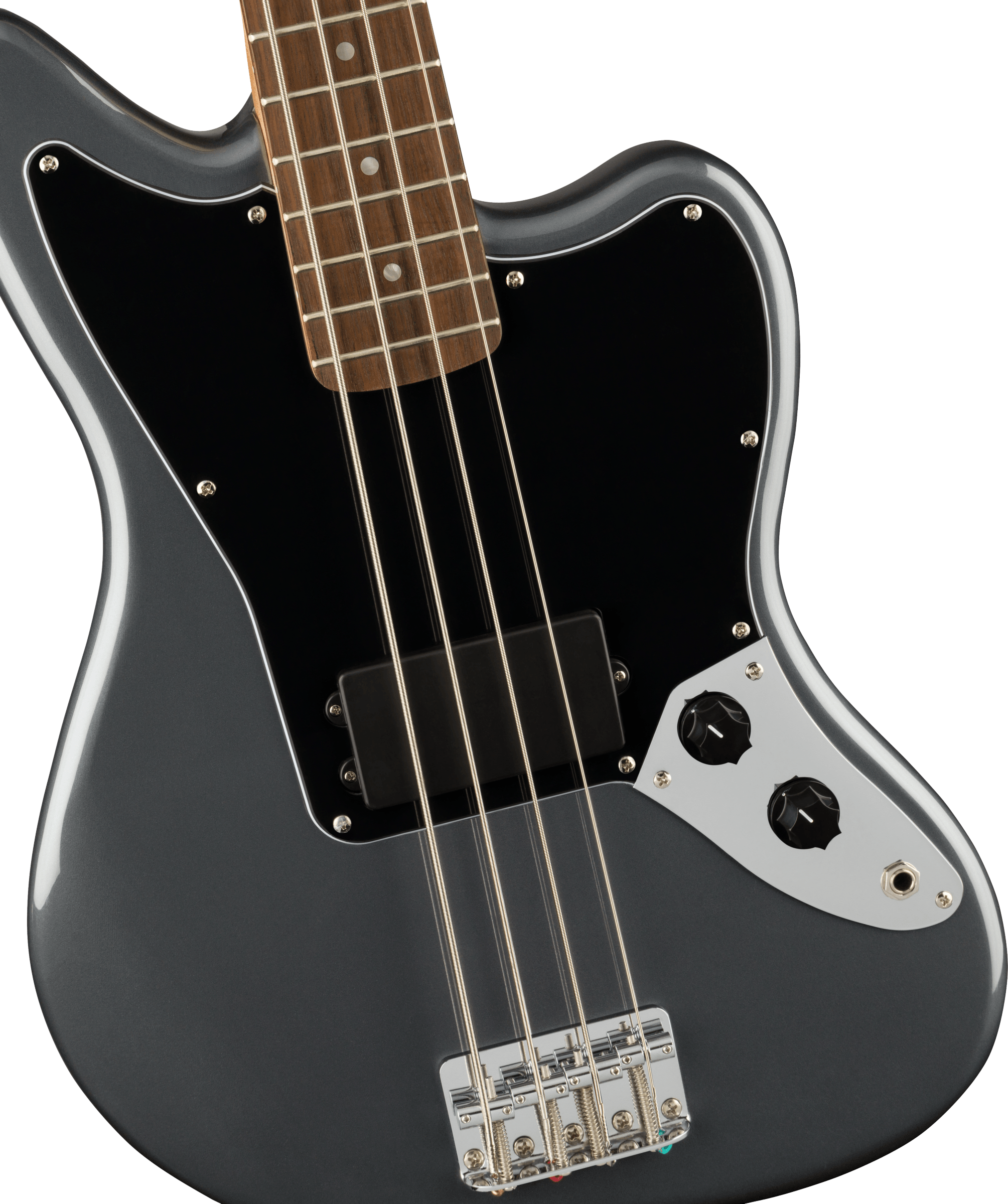 Squier Jaguar Bass Affinity 2021 Lau - Charcoal Frost Metallic - Solidbody E-bass - Variation 2