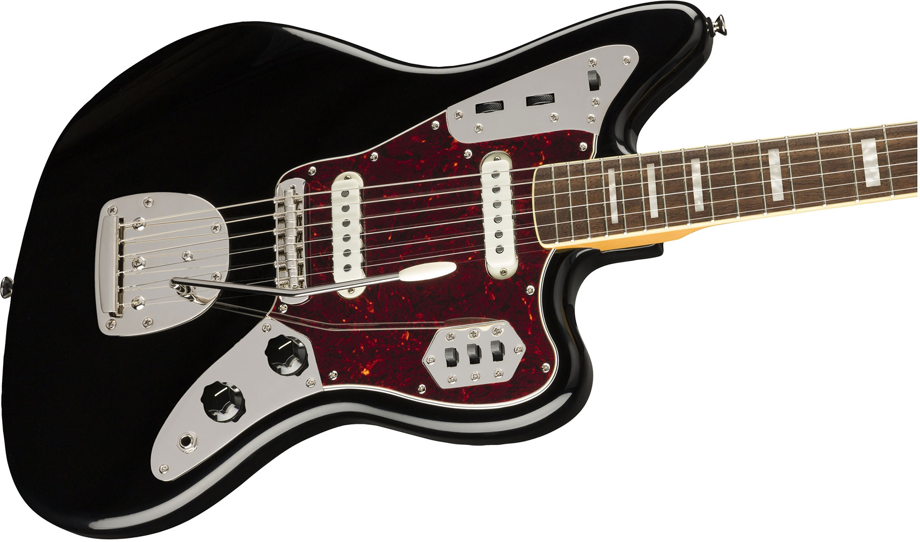 Squier Jaguar Classic Vibe 70s 2019 Lau - Black - Retro-Rock-E-Gitarre - Variation 2