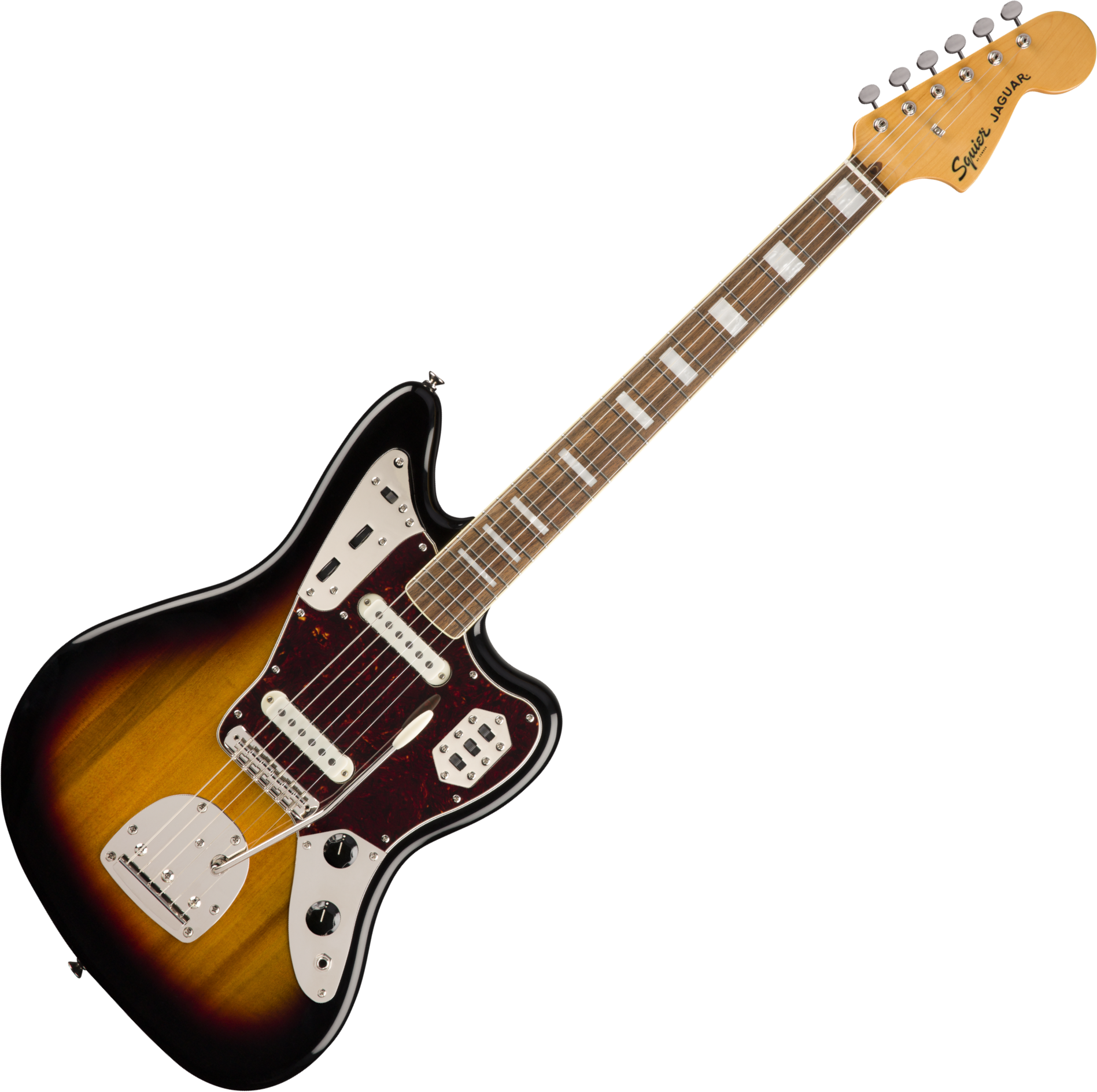 Squier Jaguar Classic Vibe 70s 2019 Lau - 3-color Sunburst - Retro-Rock-E-Gitarre - Variation 5