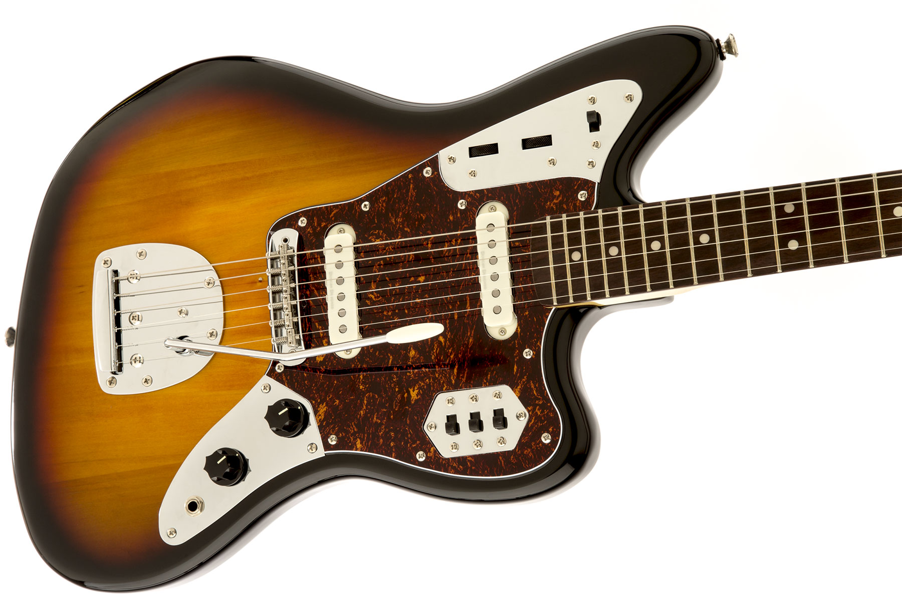 Squier Jaguar Vintage Modified Ss Lau - 3-color Sunburst - Retro-Rock-E-Gitarre - Variation 1