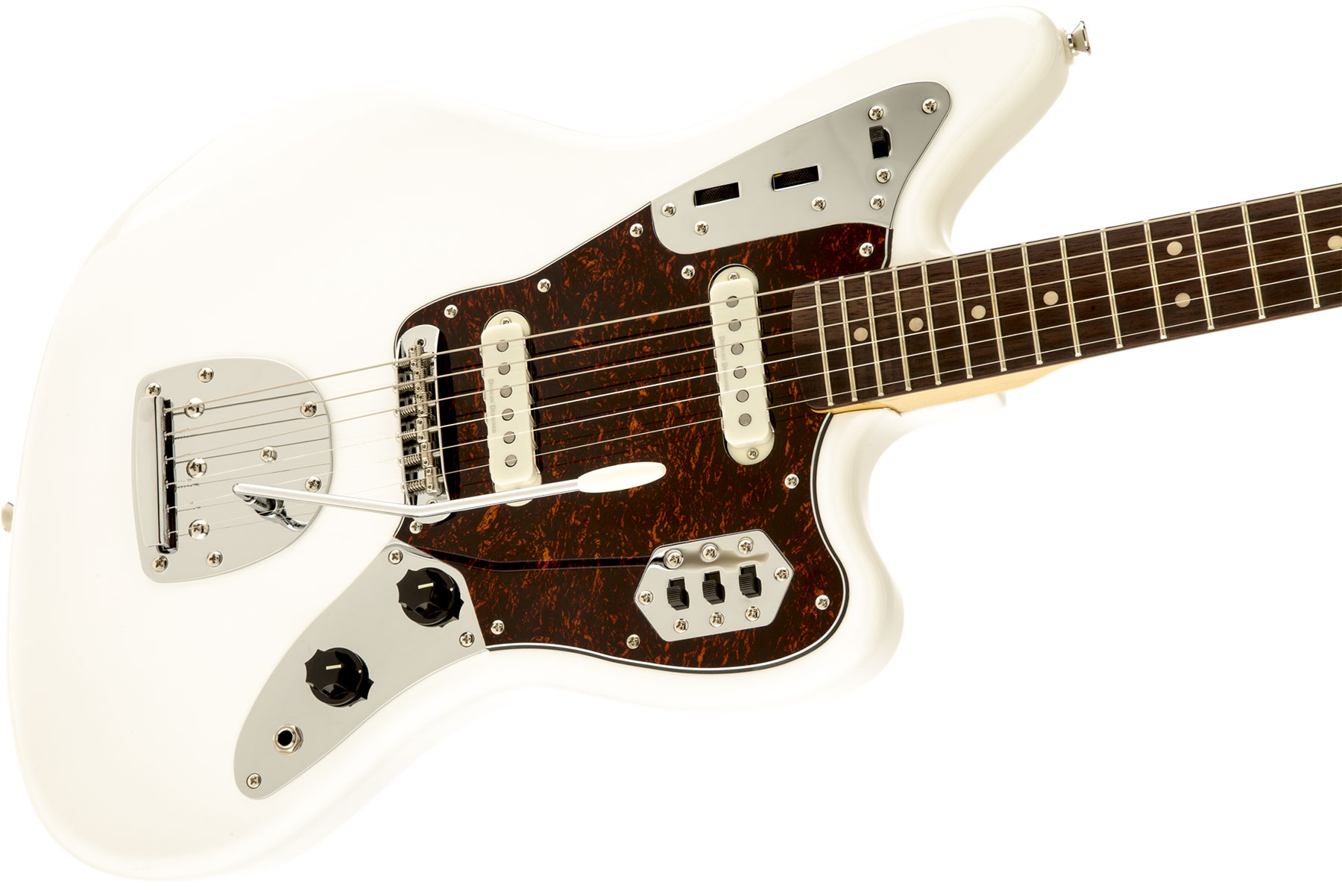 Squier Jaguar Vintage Modified Ss Lau - Olympic White - Retro-Rock-E-Gitarre - Variation 2
