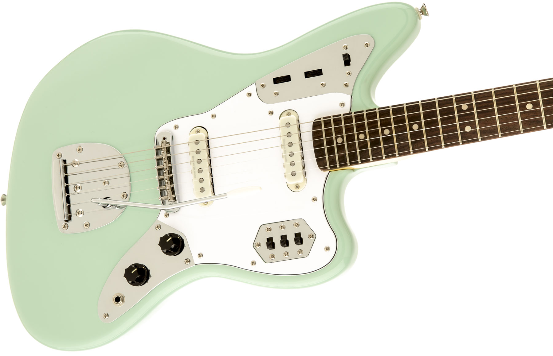 Squier Jaguar Vintage Modified Ss Lau - Surf Green - E-Gitarre in Str-Form - Variation 2