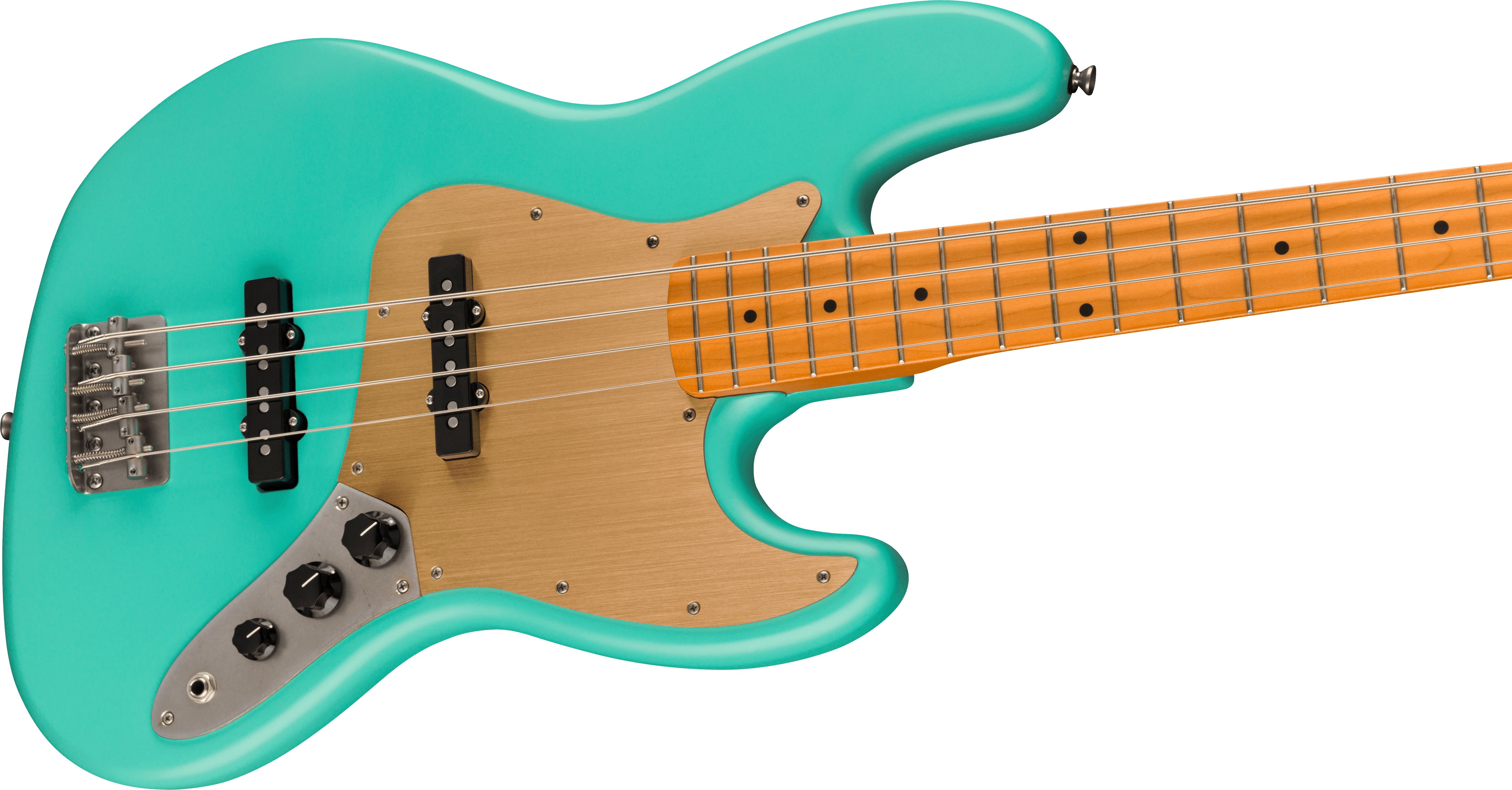 Squier Jazz Bass 40th Anniversary Gold Edition Mn - Satin Seafoam Green - Solidbody E-bass - Variation 3