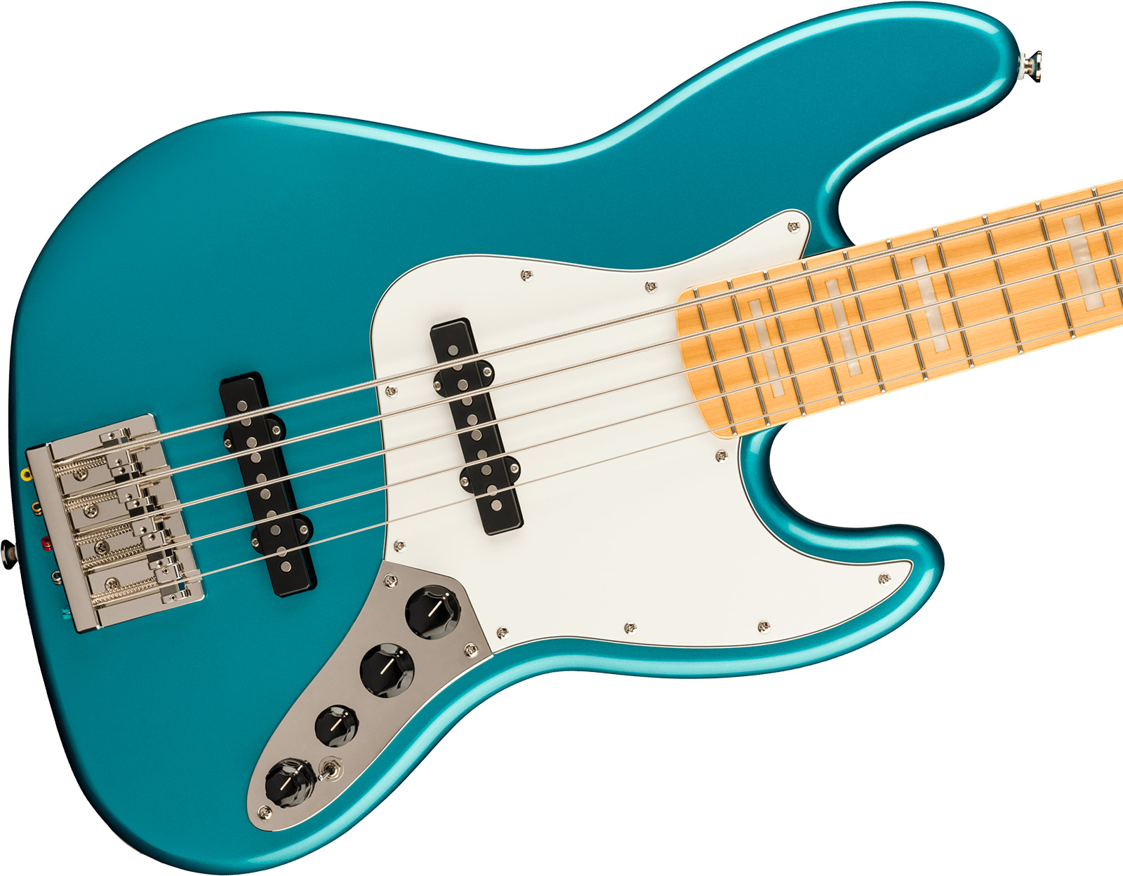 Squier Jazz Bass 70s Active V Classic Vibe 5c Mn - Ocean Turquoise - Solidbody E-bass - Variation 2